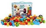 Kids at Work a Ton of Blocks Large Building Bag By Amloid I 150 Piece Colorful Assortment & Durable 