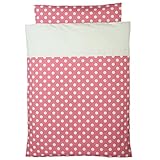 洗えるお昼寝布団 5点セット 日本製 ポルカドット 園児用敷布団 ブラウンバッグ (ピンク)