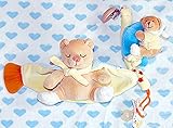 おしゃぶり 　ティーサー おしゃぶりホルダー&ティーサー付きマントタオル ララバイ・ベアちゃん2種類セット