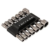 XCSOURCE 14pcs Power Nut Driver Drill Bit Set Metric Socket Wrench Screw 1/4" Hex BI145 [並行輸入品]