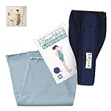 【きょうろまん付】トコちゃんベルトII（M：紺色）＋厚手腹巻カラー（M丈60cm：サックス）【カラポカセット】