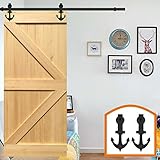 HomeDeco Hardware 建具 レール アウトセット引戸 玄関ドア リフォーム 15 FT (4.60メートル) シングルドア