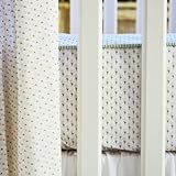 Oliver B Pale Pink Tulips Cotton Crib Sheet With Piping, White by Oliver B