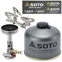 ソト(SOTO) マイクロレギュレーターストーブ ウインドマスター 【専用4本ゴトク フォーフレックス/250パワーガス/ステッカー付き スタートセット】 SOD-310/SOD-460/SOD-725T