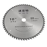 uxcell 大工木工師　60歯　250mm　鋸刃　カッター　村井　合板切削工具