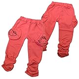 2015年 春物 HELLO KITTY ハローキティ 立体ポケット 裾くしゅくしゅ ロングパンツ ガールズ 女児 (ピンク 80cm) ok7478-p-80