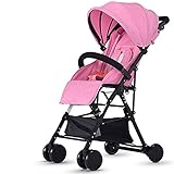 赤ちゃんのベビーカー、超軽量ポータブルは、高プロファイルのベビーカー、赤ちゃんの手の傘の車を折り畳むことができます ( 色 : ピンク ぴんく )