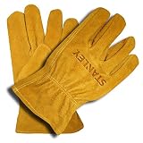 Stanley S79212 Pile-Lined Split Cowhide Driver Glove, Medium by Stanley