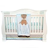One Grace Place Puppy Pal Boy Infant Crib Bedding Set, Powder Blue/Sage Green [並行輸入品]