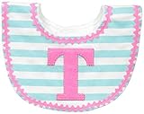 Mud Pie Baby-Girls Newborn T Girl Initial Bib, Pink, One Size by Mud Pie [並行輸入品]