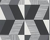 B & W 3 – ブラックandホワイトLook壁紙ロール、モダン壁装飾アクセント Sample 30395-2-Sample