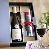 花とギフトのセット　南フランスワインとプリザーブドフラワー（赤ワイン）【OG-WCR112】＜結婚記念日　プロポーズ　誕生日プレゼント　その他イベントに＞