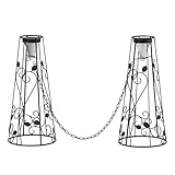 ソーラーライト付きチェーンスタンド　2本セット