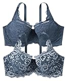 [ニッセン] ブラジャー レディース フルカップ２枚組（トリンプ）（n、FULLRE） ネイビー×ネイビー C100