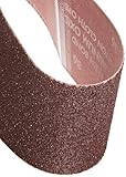 Norton 07660701745 Portable Abrasive Belt, Cotton Fiber Backing, Aluminum Oxide, 24 Length x 4 Width