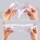 Yiteng　メガネ　保護　保護メガネ　眼鏡の上から掛けれるゴーグル　作業用 ゴーグル　優れた防護性　透明