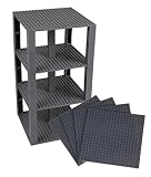 プレミアムチャコールグレースタッカブルベースプレート – 4パック6 " x 6 "ベースプレートバンドルwith 30と互換性向上した新しい2 x 2 Stackers – すべての主要brands
