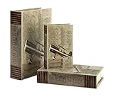 IMAX Vintage Plane Book Boxes, Set of 3