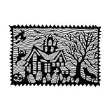 Heritage Lace Spooky Hollow 14-Inch by 20-Inch Placemat, Black, Set of 2 [並行輸入品]