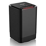 Beho-始まる BG QN02 ポータブル電気振動ヒーター パーソナル スペース PTC セラミック ヒーター調節可能なサーモスタット、EU プラグ、クリスマス ギフトを持つ要素-ブラック
