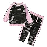 ベビー　子供服　迷彩服　長袖　Ｔシャツ　ロングパンツ　2点セット　超柔らかい　ファション　春秋冬用　赤ちゃん服　出産祝い　普段着 (100)