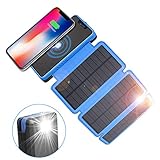 モバイルバッテリー ソーラー バッテリー ソーラーチャージャー 20000mAh 大容量elz...