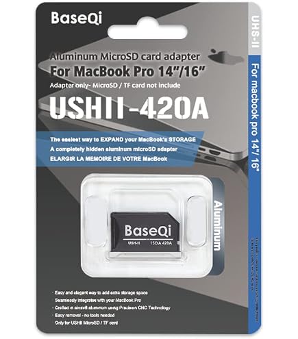 Amazon | BaseQi iSDA 高精度 アルミニウム製 MicroSD カード