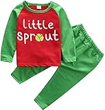 クリスマス 子供服 男の子 女の子 ルームウェア　長袖 寝間着 プリントパーカーと パンツアウトフィット (110(4-5Y), Green)