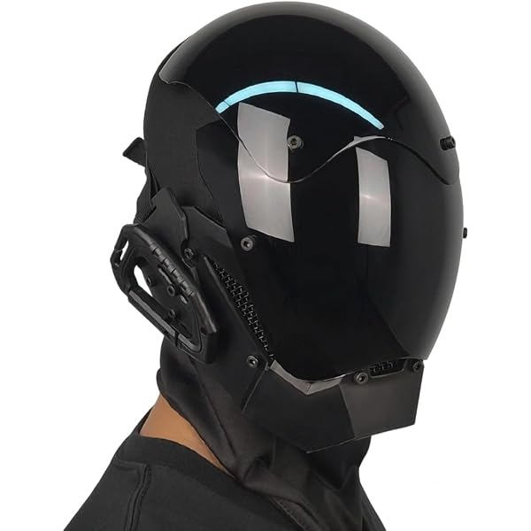 Amazon.co.jp: ブラックサイバーパンクマスク 暗黒風元宇宙機甲