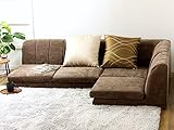 岩附 コーナー ローソファー フロアータイプ  フロアソファー 3人掛け 北欧 ブラウン IW-68BR