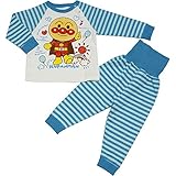 アンパンマン パジャマ ミニ裏毛 ボーダ- 腹巻付き 長袖 はらまき パジャマ Anpanman j-oa2875 100cm サックス