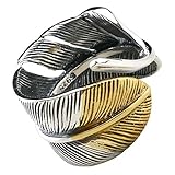 [silver KYASYA]シルバー925 特大 先金フェザーリング メンズ シルバー 指輪 特大フェザーリング 925 羽根