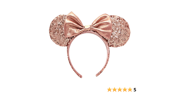 Amazon Co Jp カチューシャ ミニー マウス ローズピンク スパンコール リボン ディズニー お揃い グッズ 可愛い ヘア アクセサリー リゾート限定 服 ファッション小物