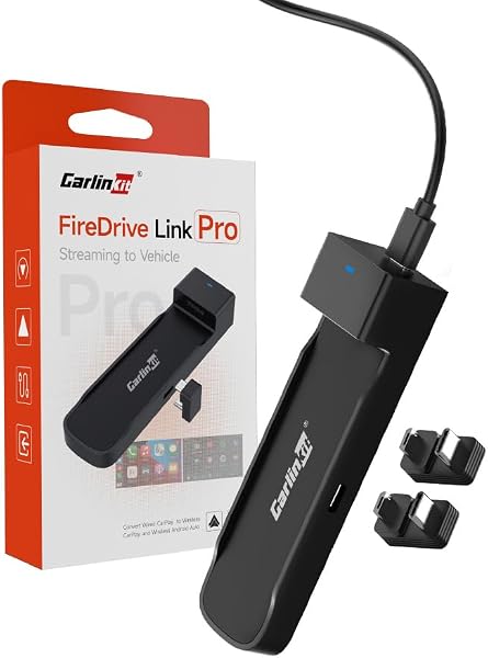 CarlinKit FireDrive Link Pro HDMI入力対応 ワイヤレスCarPlayAndroid Auto TV スティック専用設計 動画再生 Youtube/Netflix 等のアプリに対応 2K画質 プラグアンドプレイ 純正で有線Apple CarPlay搭載する車両対応 - 1