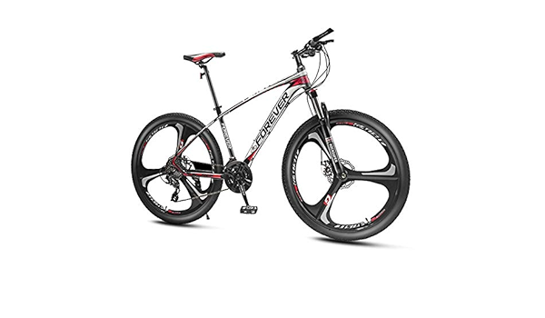 Amazon Co Jp 26インチマウンテンバイク 24 27 30 33スピード自転車 大人用アルミフレームマウンテントレイルバイク フロントサスペンションハードテールマウンテンバイク メンズアンチスリップバイク Red 3 Spoke 24 Speed ホーム キッチン