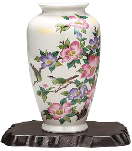 花瓶(九谷焼) Amazon.co.jp: 九谷の花瓶【九谷焼】 8号花瓶 金箔鶴連山 : ホーム