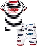 Hatley ハットレイ キッズ男の子 半袖半ズボンパジャマ(クジラさん) 4、100cm 、4Y(104cm) マルチカラー 綿100% PJUOCWH013