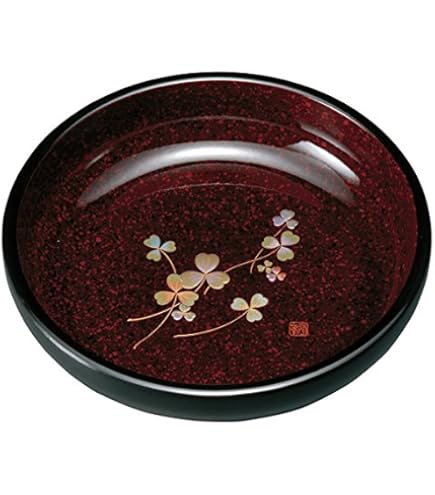 Amazon.co.jp: 象彦 漆器 菓子皿 菓子盆 九代 西村 彦兵衛｜ お盆 漆芸