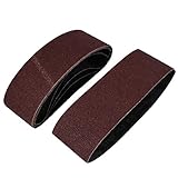uxcell 研磨ベルト サンドペーパー アブレシブ ダークブラウン 36グリット 5個