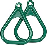 スイングセットStuffプラスチックTrapeze Rings with SSS logoステッカー、グリーン
