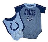 Indianapolis Colts Infantサイズ18 Months 3 Piece Creeper Setボディスーツ – Onesie /よだれかけ/ブーティ