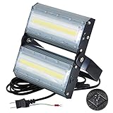 LED投光器,LED作業灯,100W 1400W相当 COBチップ 13600LM 240度 看板灯 街路灯 駐車場灯 昼光色 防水 アース付き 1年保証
