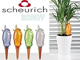 シューリッヒ：バーディ4色セット（オレンジ・グリーン・ブルー・ホワイト）[飾ってカワイイ！水やりバーディ 鉢花・観葉植物の自動給水器]