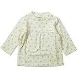 《H28年秋冬物》(日本製) Pample Mousse(パンプルムース) ジャガード接結天竺小花柄長袖Tシャツ 90cm/OW NO.DP-63252