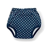 【こどものトイレトレーニングに】おねしょパンツ　　ネイビードット　サイズ:100