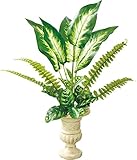 ポピー 造花の観葉植物 ディフェンバキアミックスポット GLA-1171