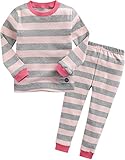 [Vaenait Baby]キッズ子供ベビー服綿100％ルームウェア長袖パジャマ寝間着上下セット Color Magic Pink Grey L