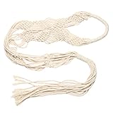 90センチ/92センチヴィンテージ結び目工場プーリープラントハンガーバスケット手作り編組ジュートロープ植木鉢ホルダーマクラメリフティングロープ-B