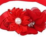 【ノーブランド品】 キッズ 赤ちゃん ヘアバンド ヘッドバンドヘアアクセサリー 写真撮影 小道具 髪飾り 出産祝い レッド