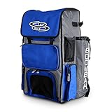 (ブームバー) Boombah スーパーパック バットパック – バックパックバージョン(車輪なし) – バット4本まで収納可–57色のカラーオプション – 野球またはソフトボール用 BPSP GY/